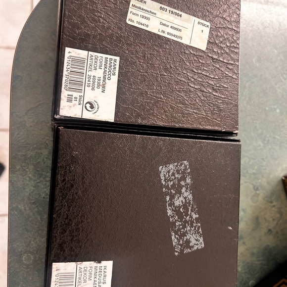 Versace Rosenthal Black and Gold Set of 2 Accessory Boxes - Picture 2 of 2